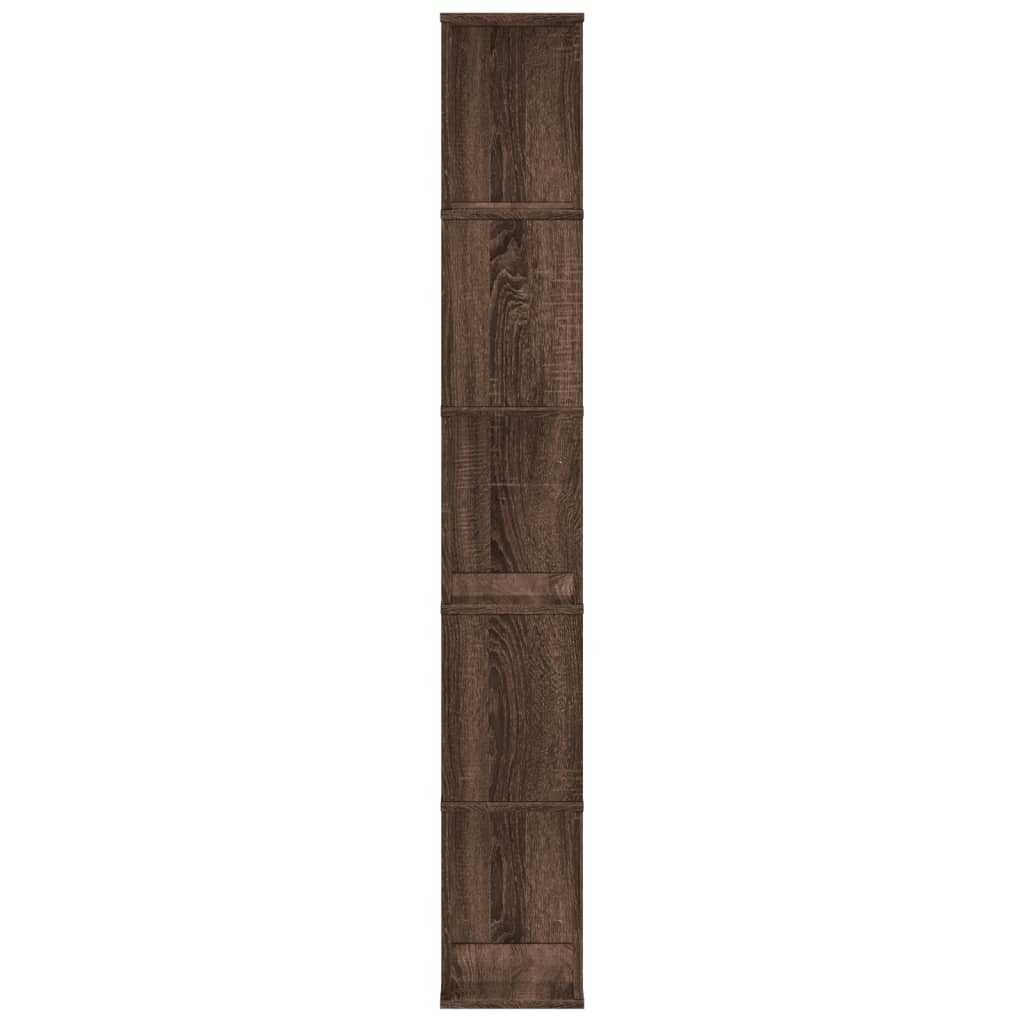 Boekenkast 5-laags 45x23,5x162,5 cm hout bruin eikenkleurig