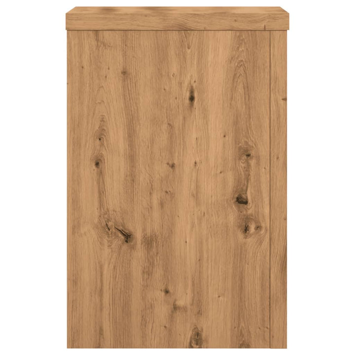 Plantenstandaards 2 st 20x20x30 cm hout artisanaal eiken