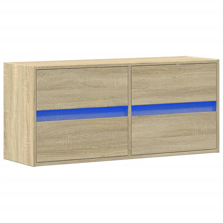 Tv-wandmeubel met LED-verlichting 100x31x45 cm sonoma eiken