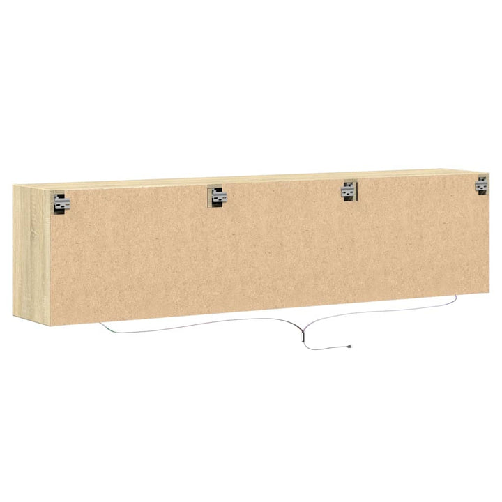 Tv-wandmeubel met LED-verlichting 180x31x45 cm sonoma eiken