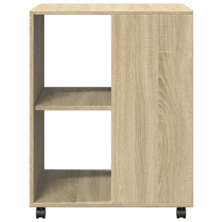 Bijzettafel met wieltjes 55x60x78 cm hout sonoma eikenkleurig