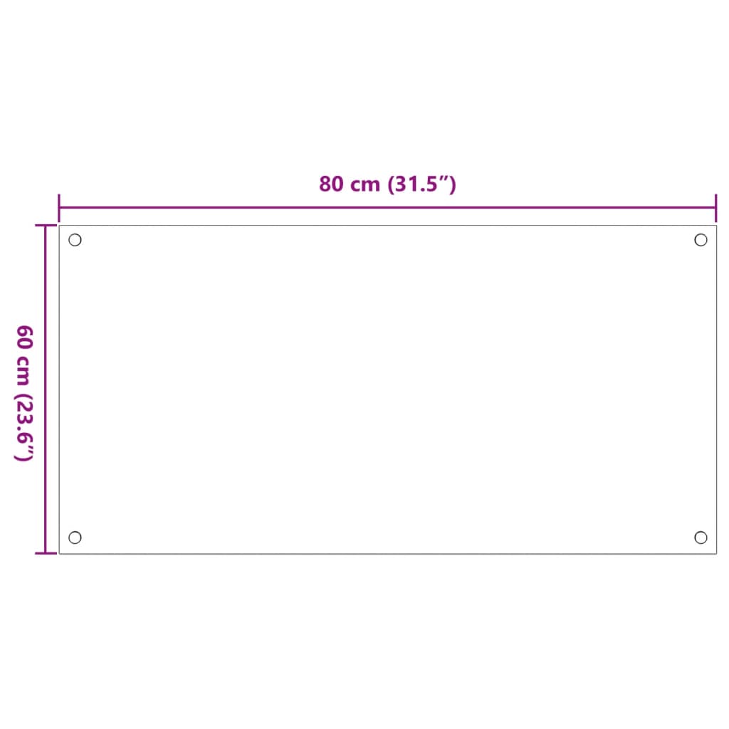 Spatschermen keuken 2 st 80x60 cm gehard glas zwart