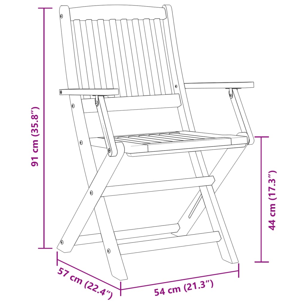 9-delige Tuinset 180x90x75 cm massief acaciahout