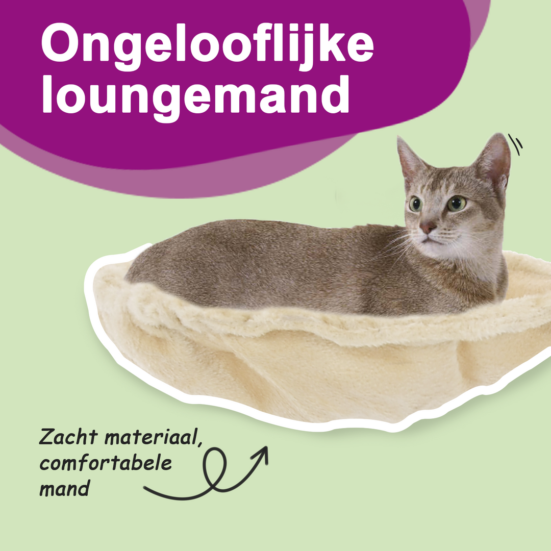 Kattenkrabpaal met sisal krabpalen 110 cm crèmekleurig