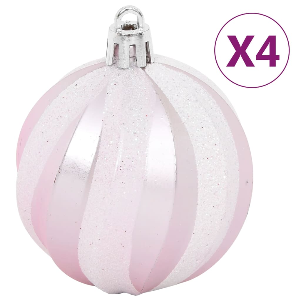 108-delige Kerstballenset wit en roze - Griffin Retail