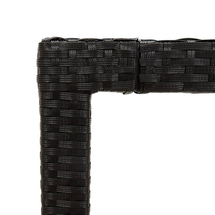 11-delige Tuinset met kussens poly rattan zwart - Griffin Retail