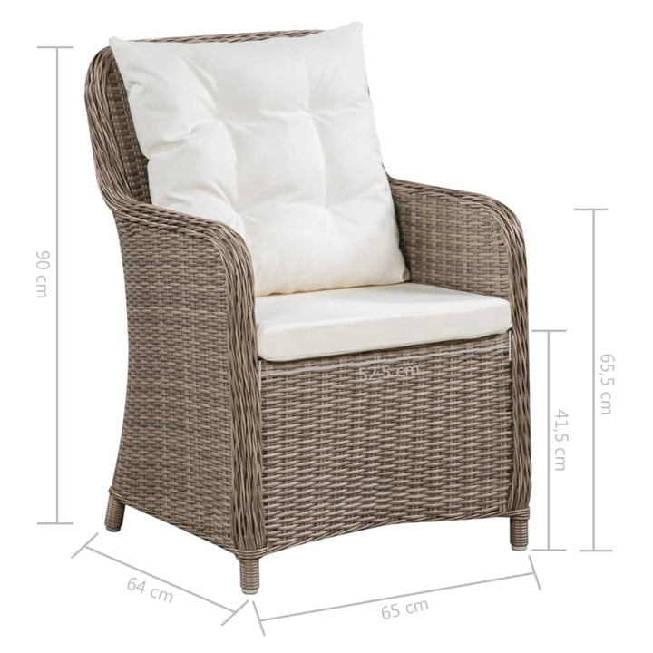 11-delige Tuinset poly rattan bruin - Griffin Retail