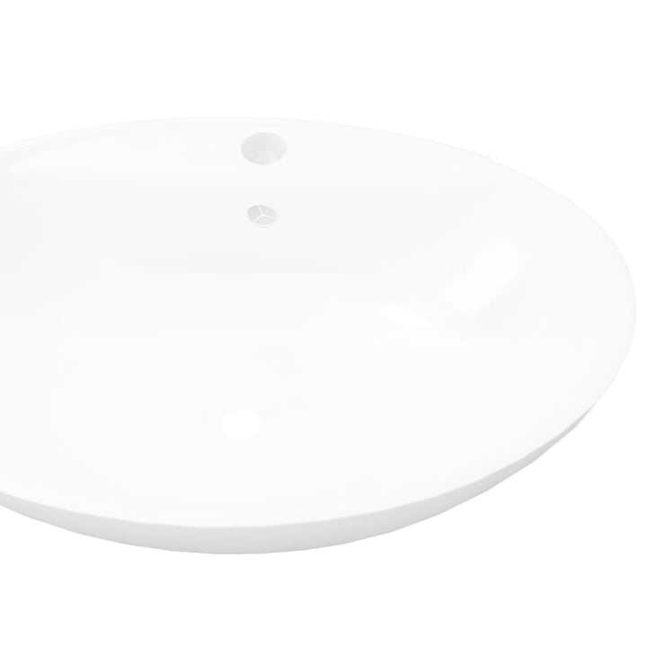 140678 Luxury Ceramic Basin Oval with Overflow and Faucet Hole - Griffin Retail