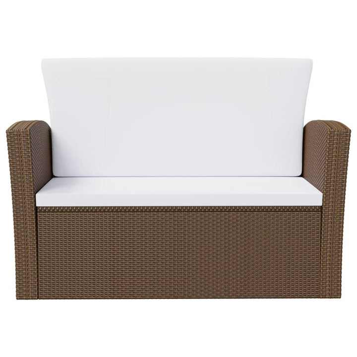 16-delige Loungeset met kussens poly rattan bruin - Griffin Retail