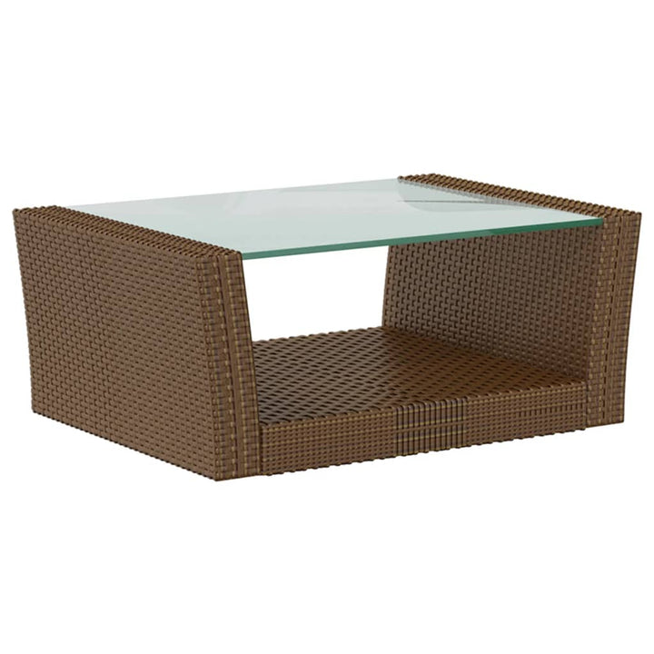 16-delige Loungeset met kussens poly rattan bruin - Griffin Retail