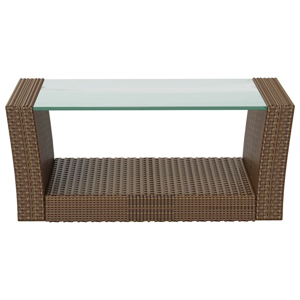 16-delige Loungeset met kussens poly rattan bruin - Griffin Retail