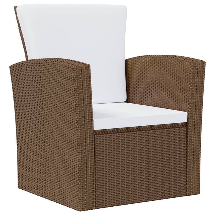 16-delige Loungeset met kussens poly rattan bruin - Griffin Retail