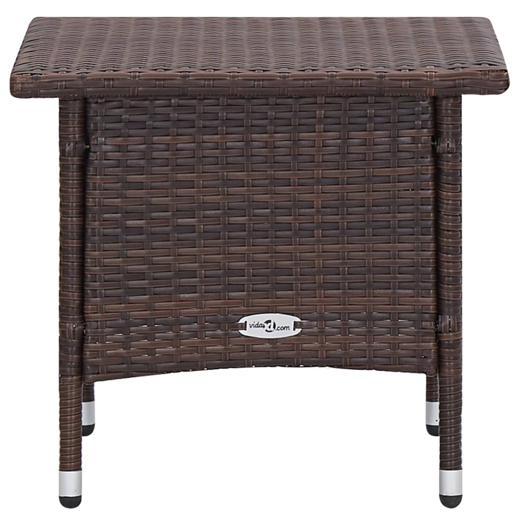 2-delige Loungeset met kussens poly rattan bruin - Griffin Retail