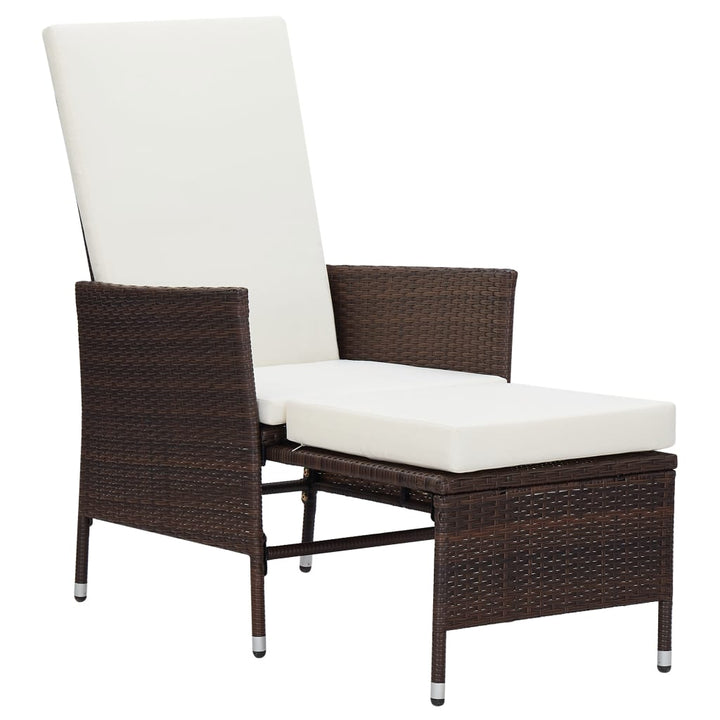 2-delige Loungeset met kussens poly rattan bruin - Griffin Retail