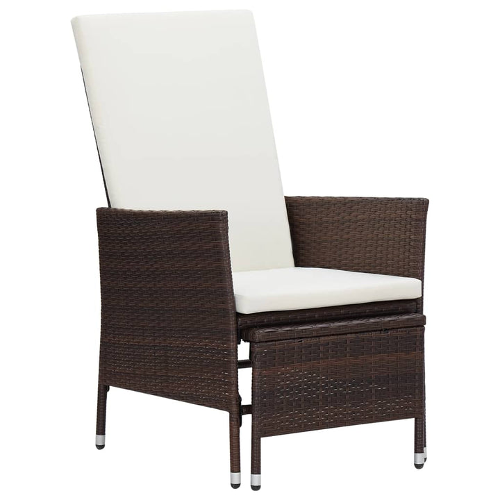 2-delige Loungeset met kussens poly rattan bruin - Griffin Retail