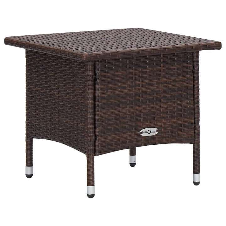 2-delige Loungeset met kussens poly rattan bruin - Griffin Retail