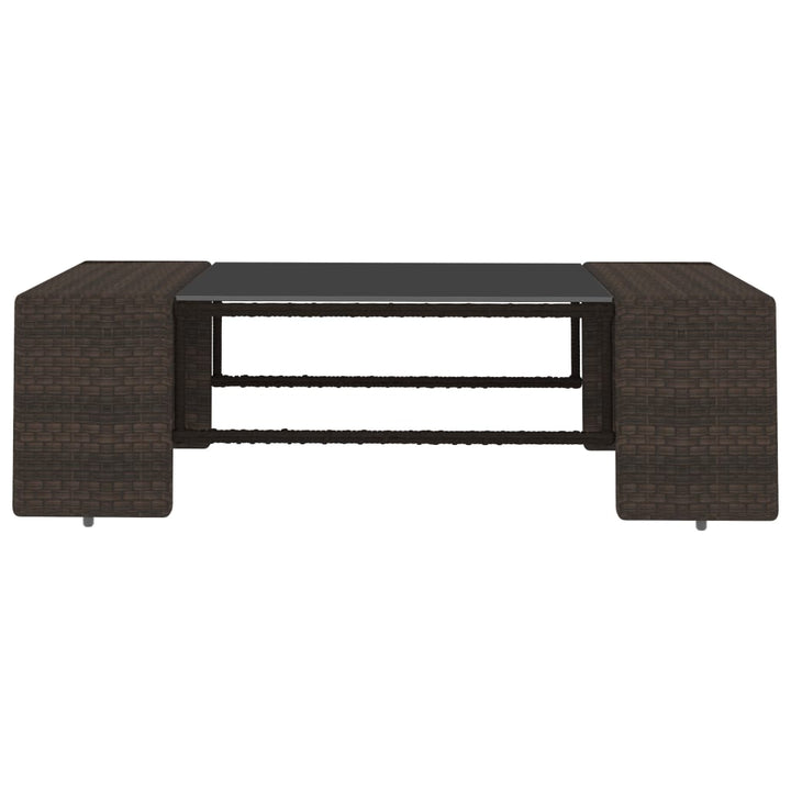 2-delige Loungeset poly rattan bruin - Griffin Retail