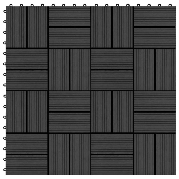22 st Terrastegels 30x30 cm 2 m² HKC zwart - Griffin Retail