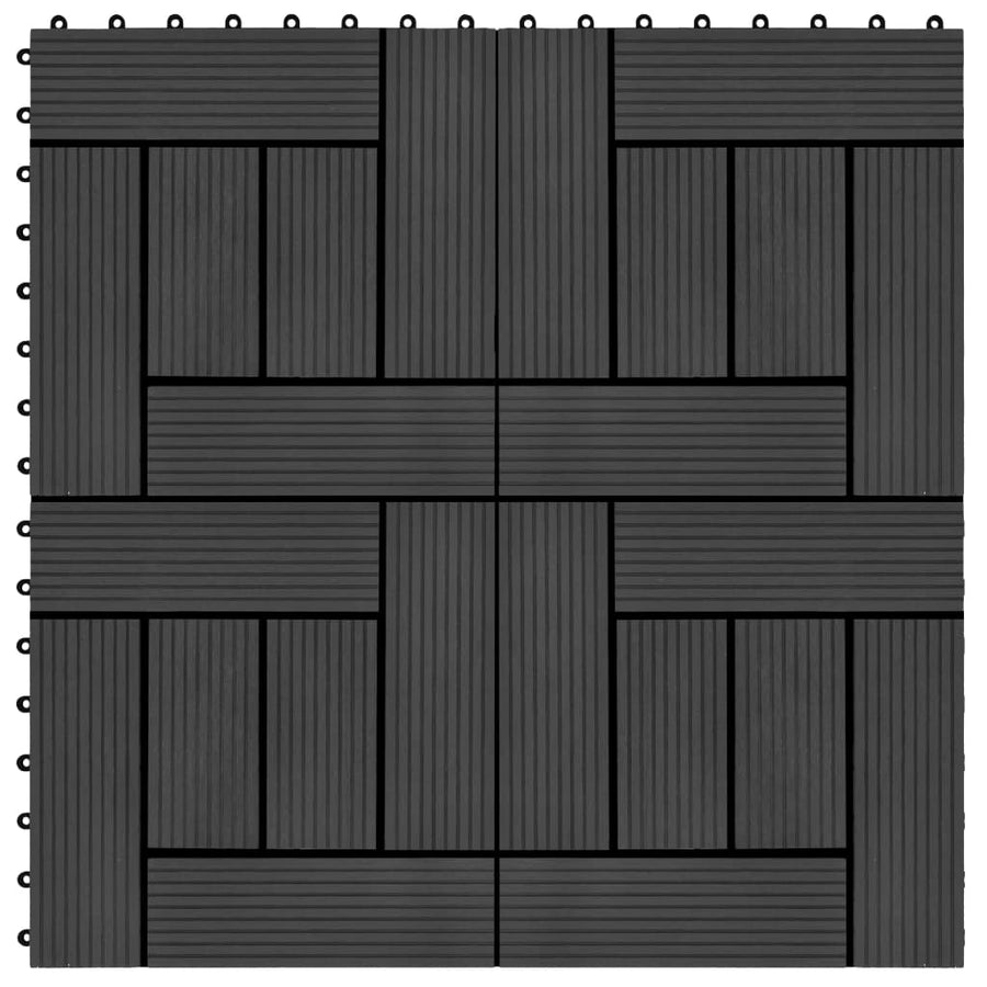 22 st Terrastegels 30x30 cm 2 m² HKC zwart - Griffin Retail