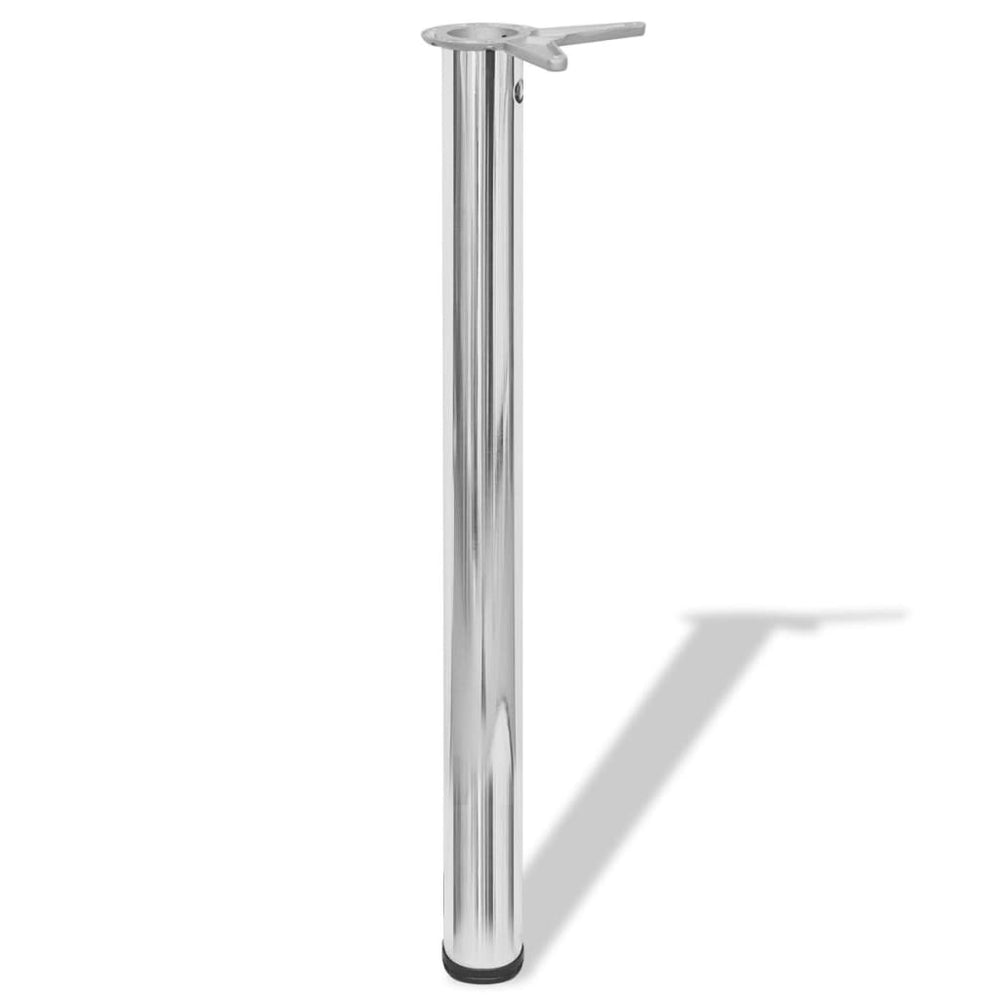 242133 4 Height Adjustable Table Legs Chrome 710 mm - Griffin Retail