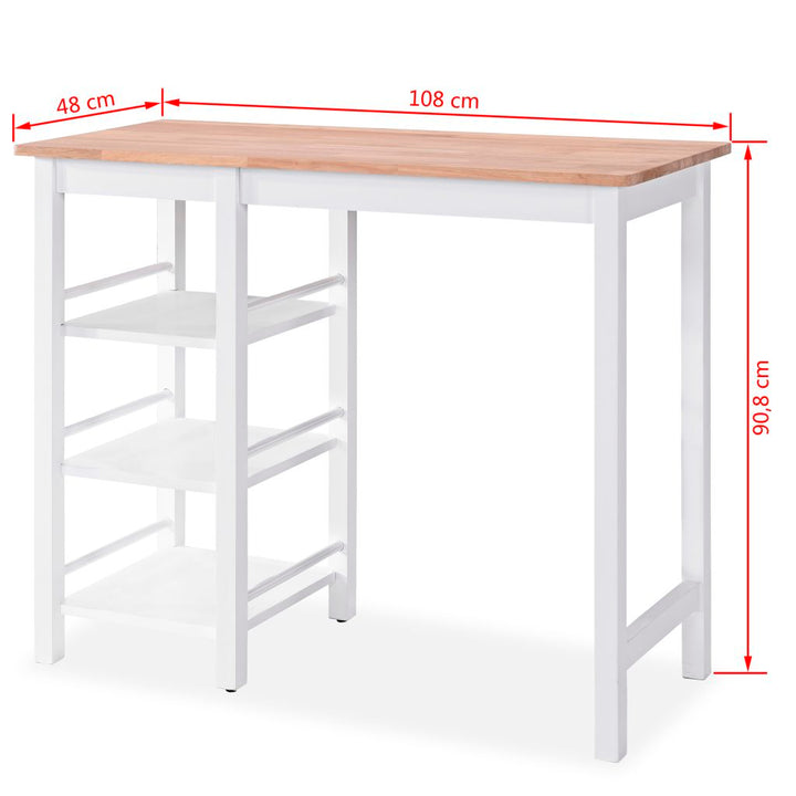 3-delige Barset MDF wit - Griffin Retail