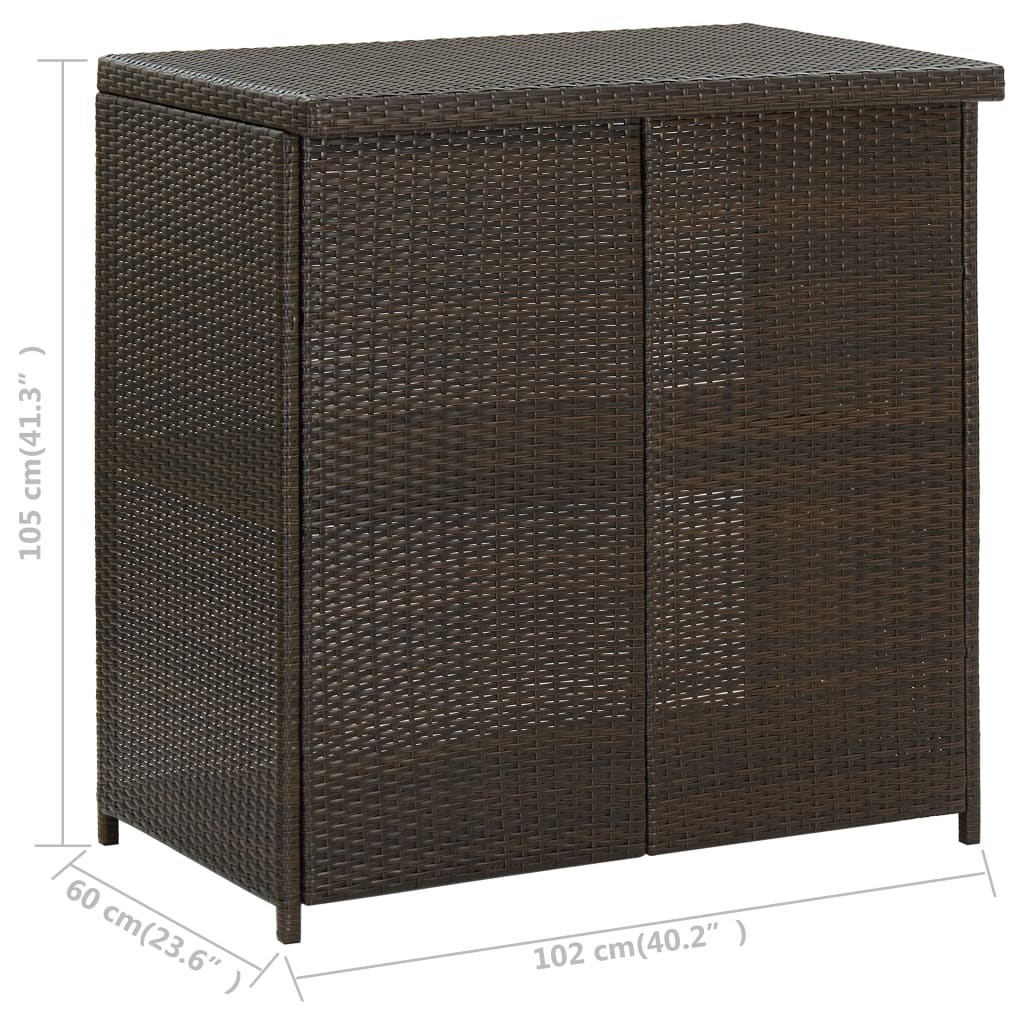 3-delige Barset poly rattan bruin - Griffin Retail