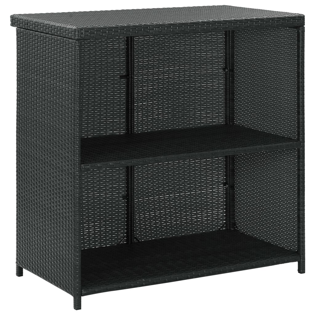 3-delige Barset poly rattan zwart - Griffin Retail