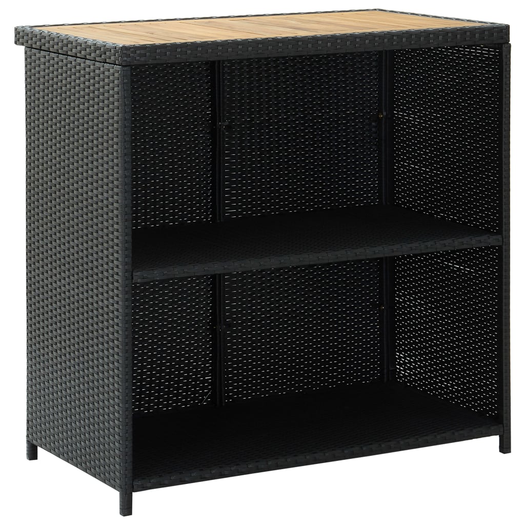 3-delige Barset poly rattan zwart - Griffin Retail