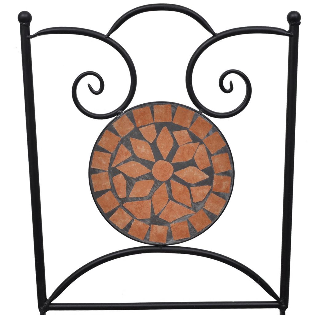 3-delige Bistroset keramische tegel terracotta - Griffin Retail