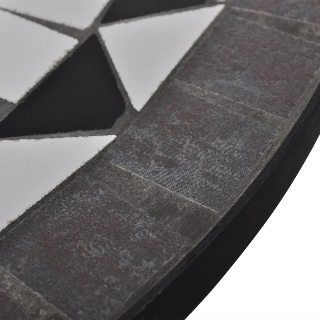 3-delige Bistroset keramische tegel zwart en wit - Griffin Retail