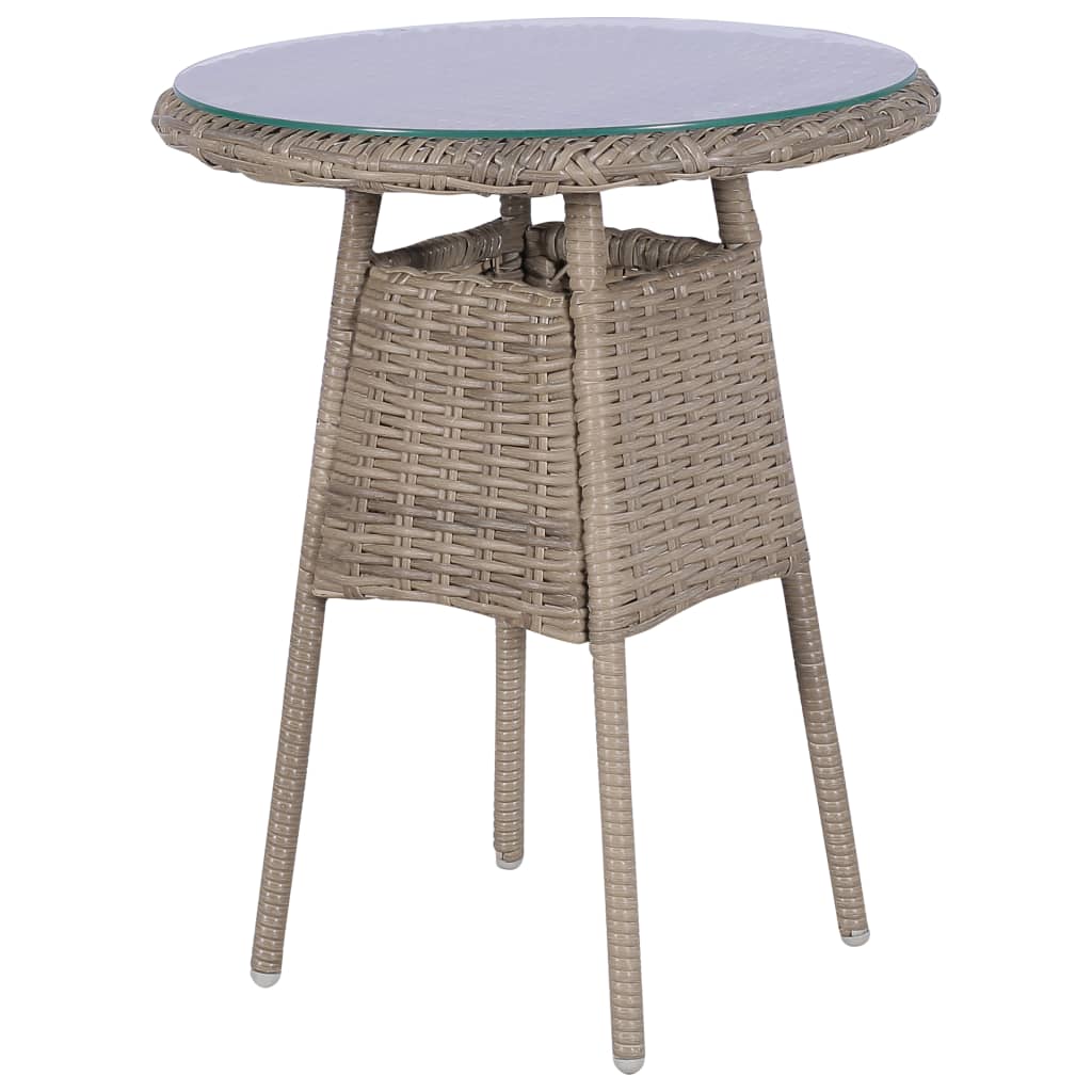 3-delige Bistroset met kussens poly rattan bruin - Griffin Retail