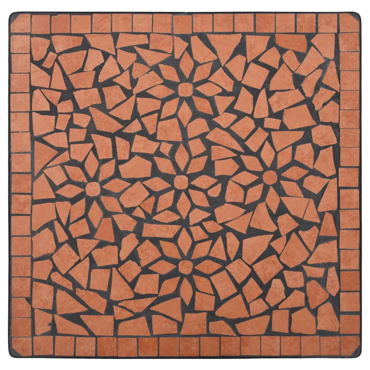 3-delige Bistroset mozaïek keramische tegel terracottakleurig - Griffin Retail