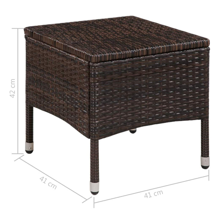 3-delige Bistroset poly rattan bruin - Griffin Retail