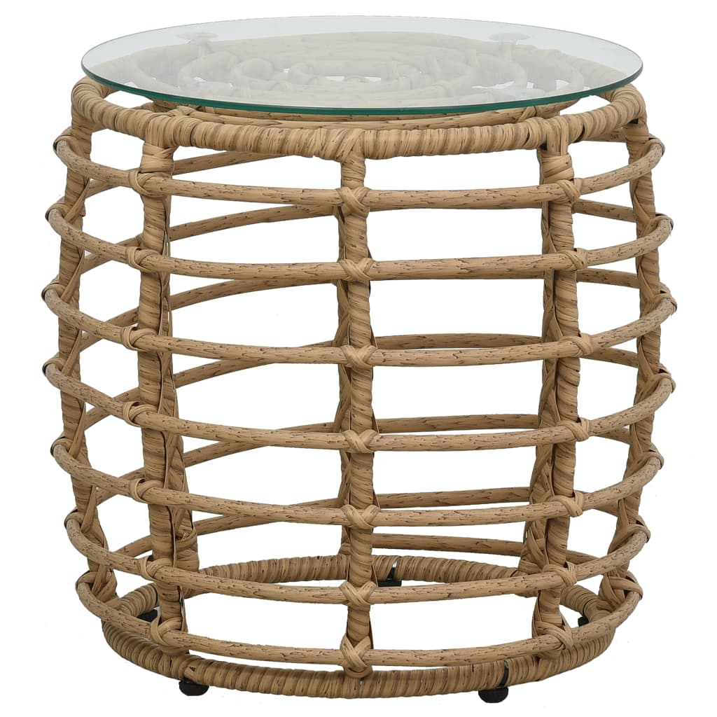 3-delige Bistroset poly rattan eikenkleurig - Griffin Retail