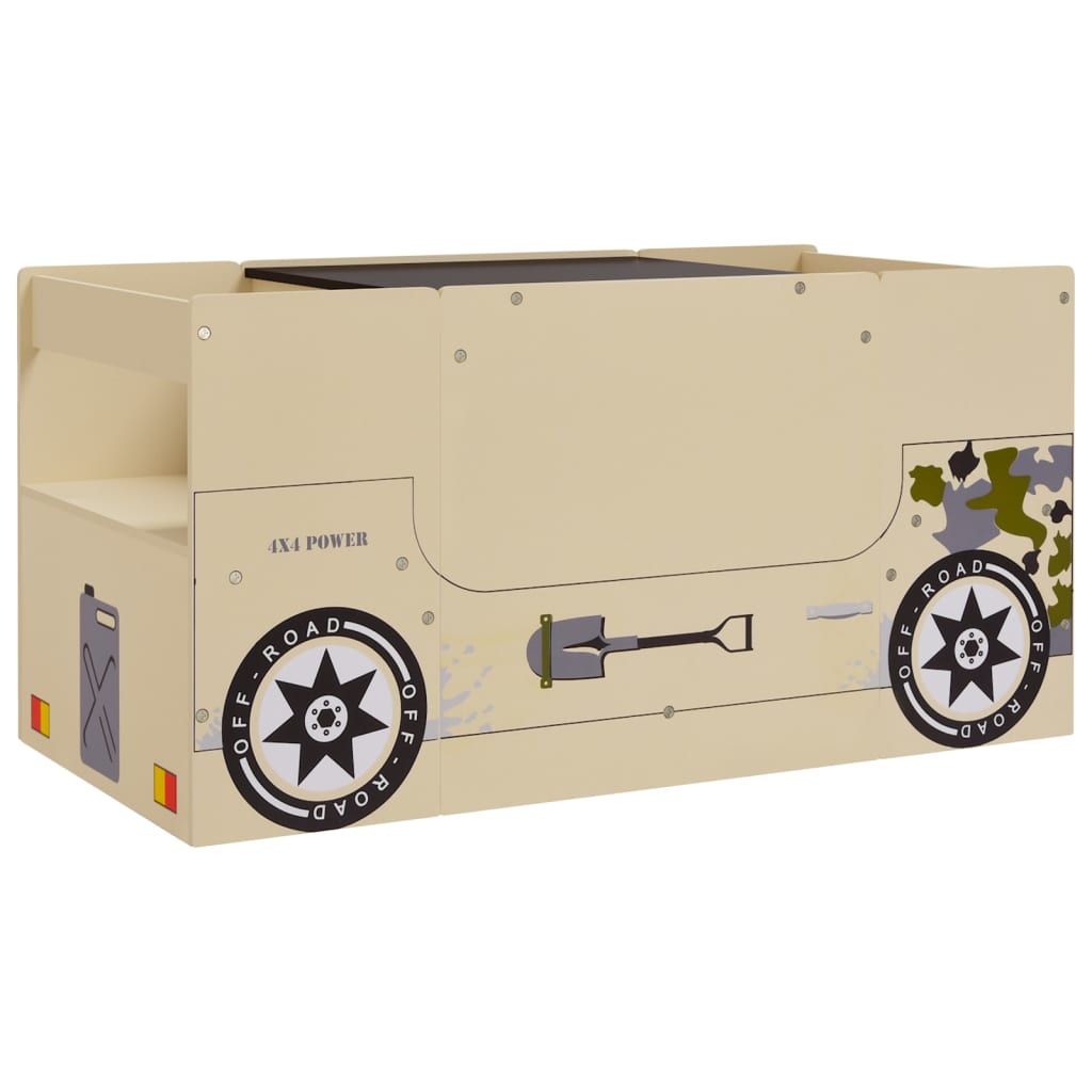 3-delige Kindertafel- en stoelenset off-road-auto-ontwerp MDF - Griffin Retail