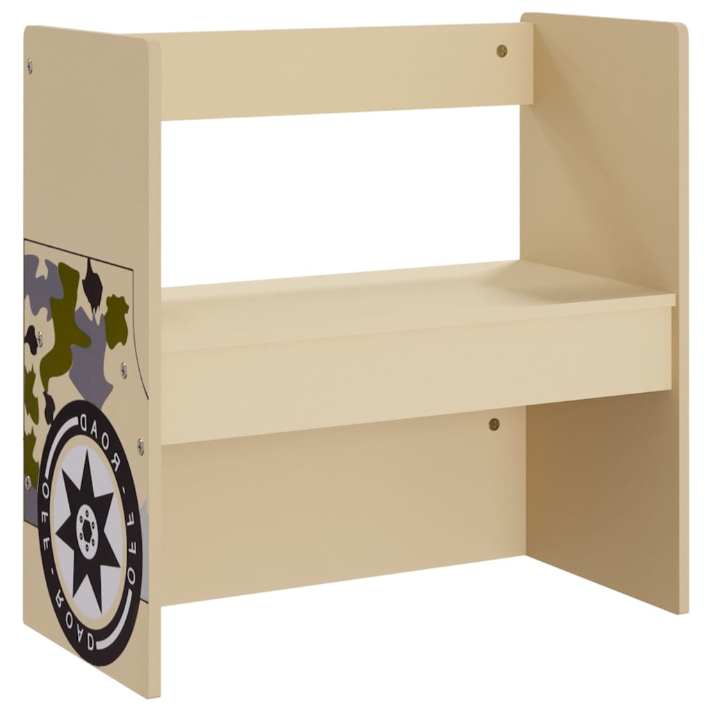 3-delige Kindertafel- en stoelenset off-road-auto-ontwerp MDF - Griffin Retail