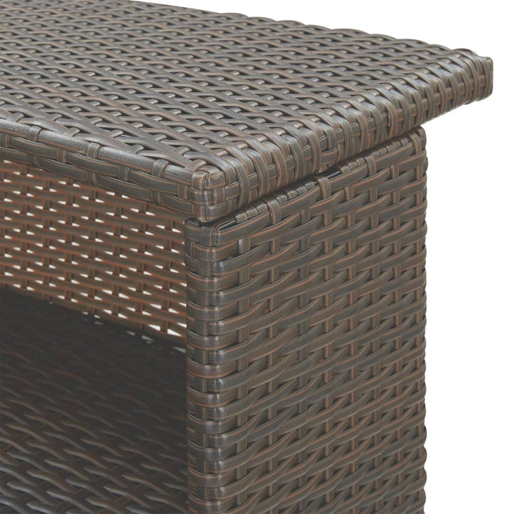 3-delige Tuinbarset met kussens poly rattan bruin - Griffin Retail