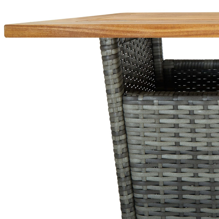 3-delige Tuinbarset met kussens poly rattan grijs - Griffin Retail