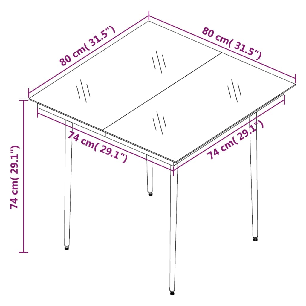 3-delige Tuinset antracietkleurig - Griffin Retail