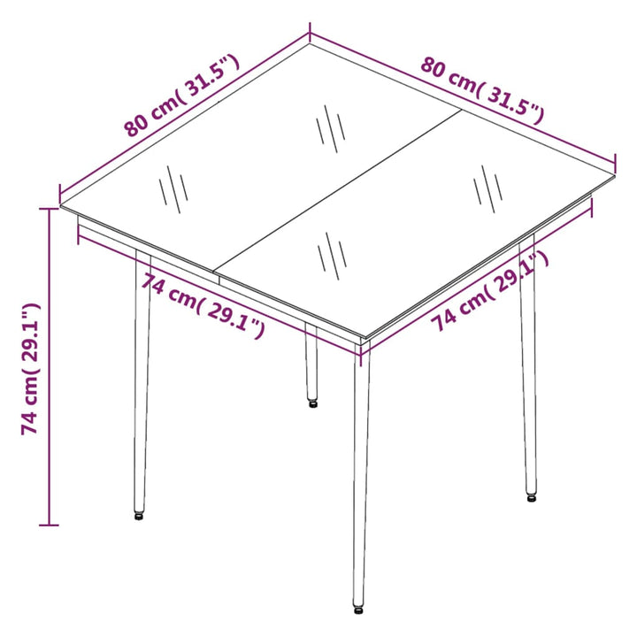 3-delige Tuinset donkergrijs - Griffin Retail