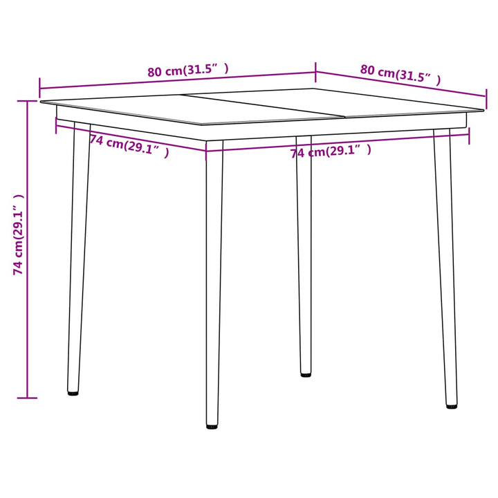 3-delige Tuinset eikenkleurig - Griffin Retail