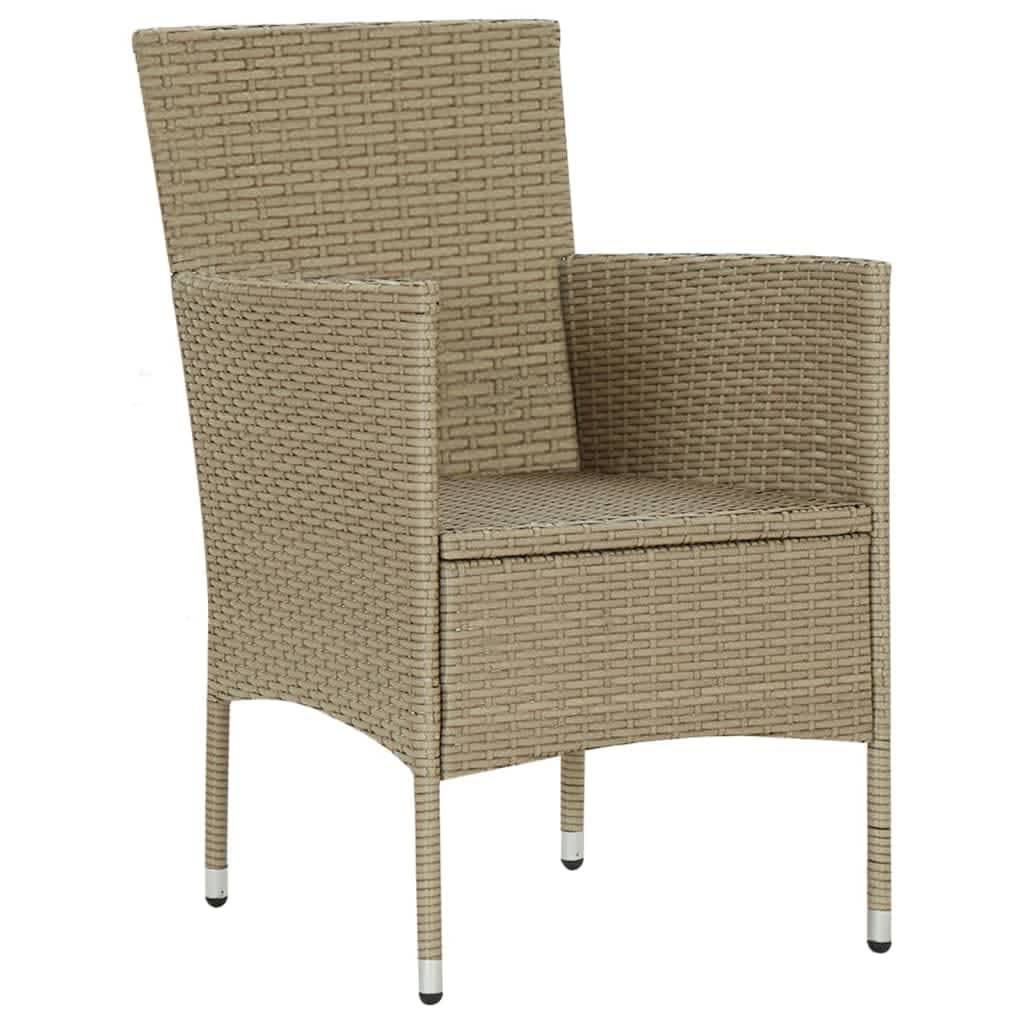 3-delige Tuinset met kussens poly rattan beige - Griffin Retail