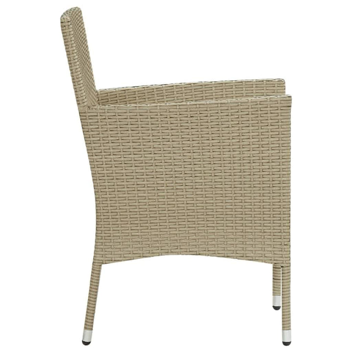 3-delige Tuinset met kussens poly rattan beige - Griffin Retail