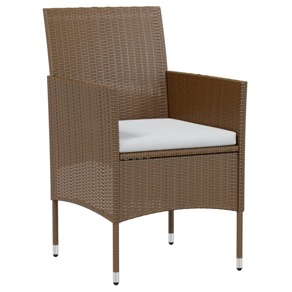 3-delige Tuinset poly rattan bruin - Griffin Retail