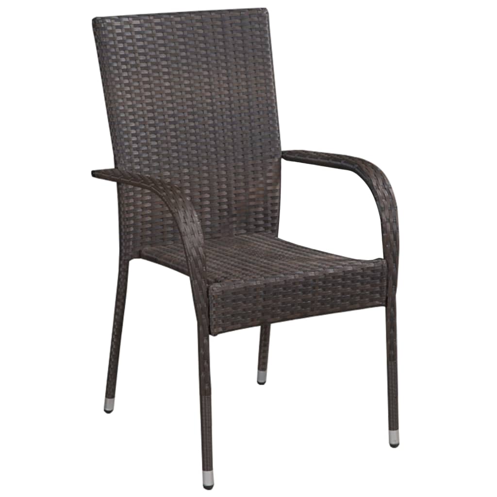 3-delige Tuinset poly rattan bruin - Griffin Retail