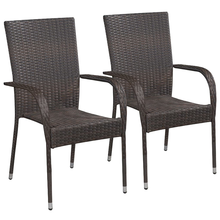 3-delige Tuinset poly rattan bruin - Griffin Retail