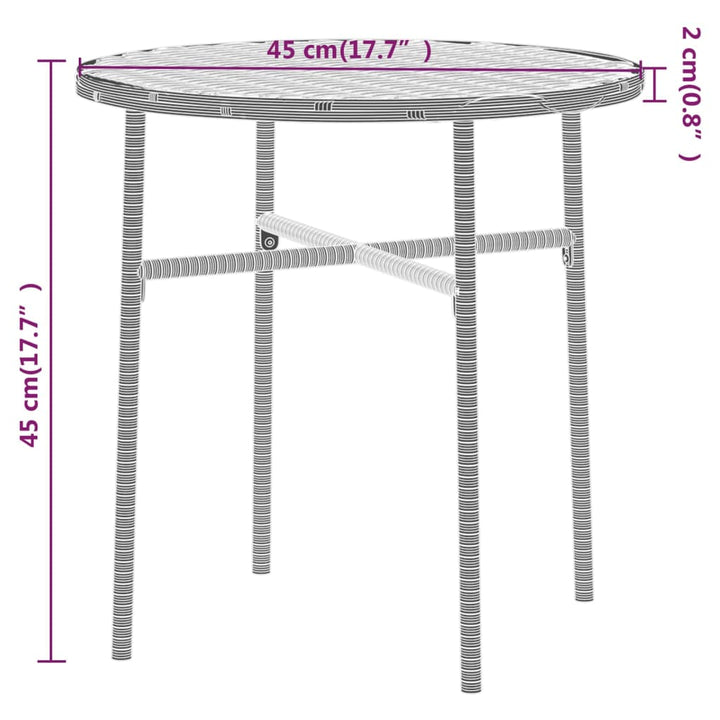 3-delige Tuinset poly rattan grijs - Griffin Retail