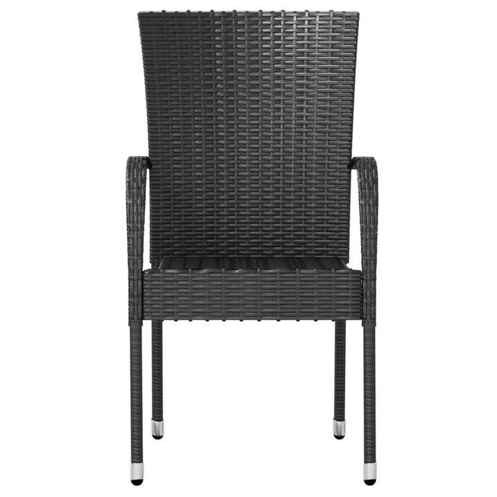 3-delige Tuinset poly rattan zwart - Griffin Retail