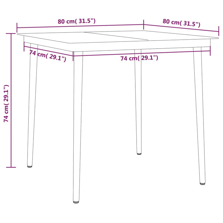 3-delige Tuinset zwart - Griffin Retail