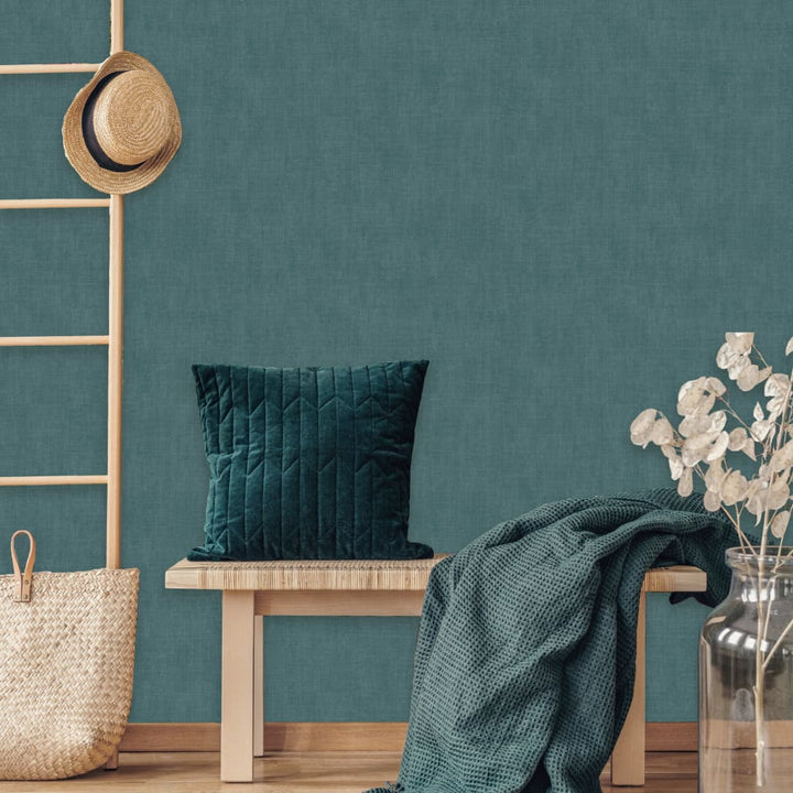 DUTCH WALLCOVERINGS Behang effen groen